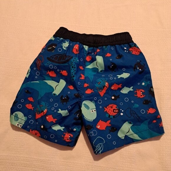 Gymboree boys fish design swim shorts size 6-12 months - Picture 2 of 4